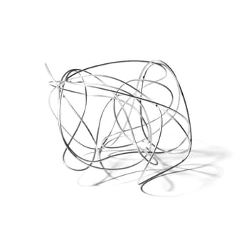 abstract iron wire on white background