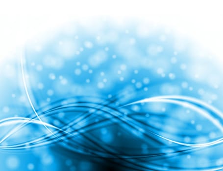 Bright blue wave design. Vector background