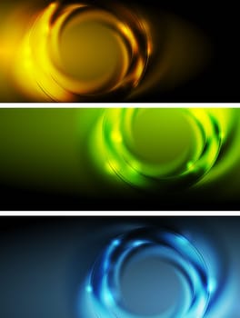 Set of colourful vector banners