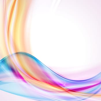 Abstract background with multicolored waves. Vector eps 10