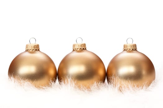 gold Christmas balls