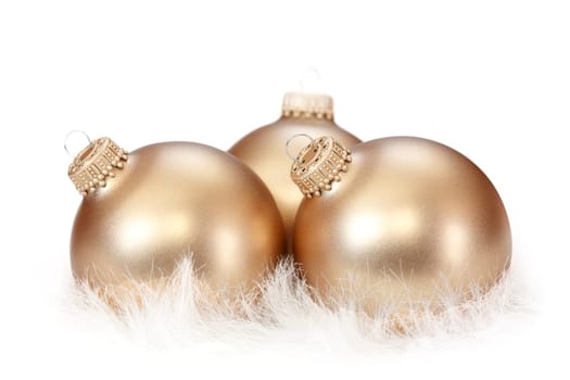 gold Christmas balls