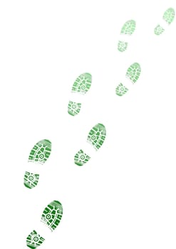 Illustration of Footsteps in one direction to use for presentations and more