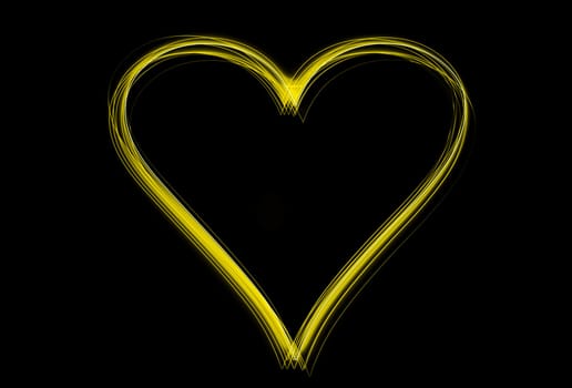 A Heart as an illustration in neon light style