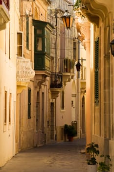 A quiet and hidden lane in the historic part of the maltese town of Rabat