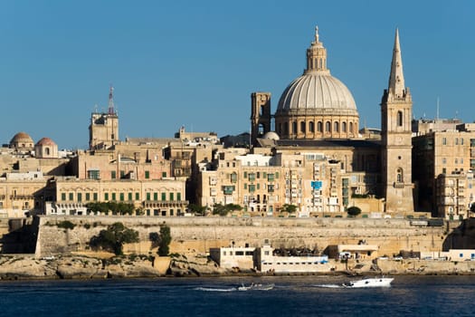 View over the unique skyline of Malta's capital Valletta.