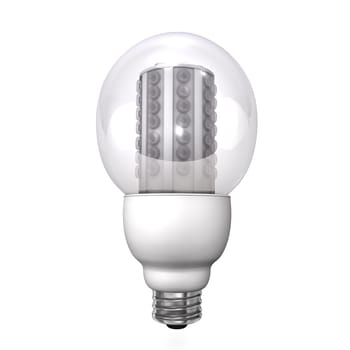 3d Illustration of LED-Lamp. White background.