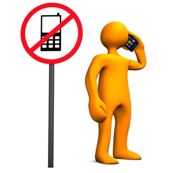 Orange cartoon characters phones with smartphone in der phones free area.
