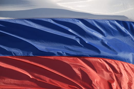 Russian flag in the wind