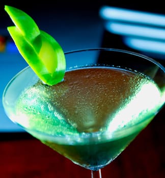 Apple martini close up