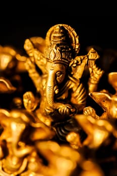 The Hindu God Ganesha surrounded amongst Ganesha's