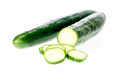 Two fresh Japanese cucumbers