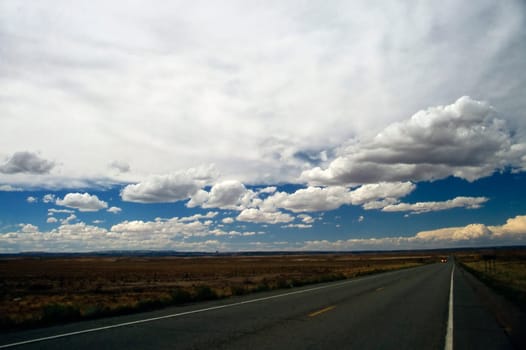 Road in Montana at dusk