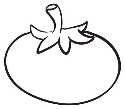 Illustraiton of a simple vegetable illustration on white