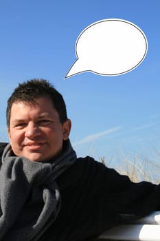 Man with speech bubble