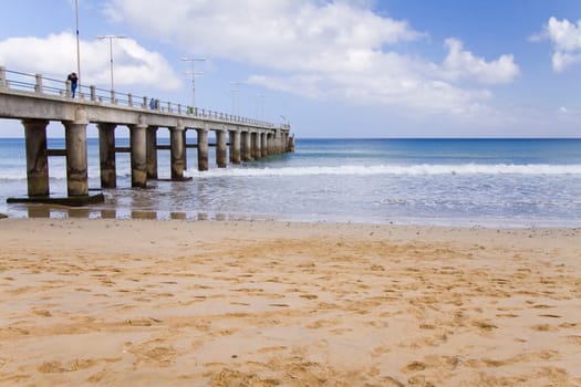 Pier at Porto Santo, Madeira islands, Portugal