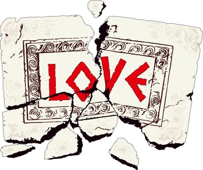 Table of broken stone written with love