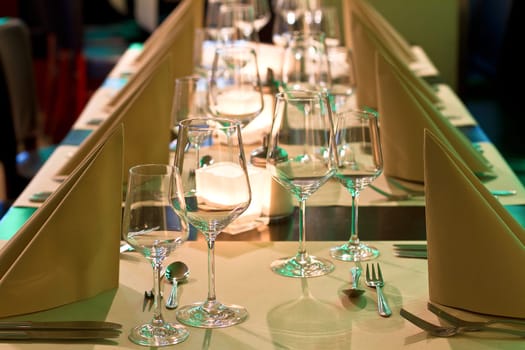 Laid table