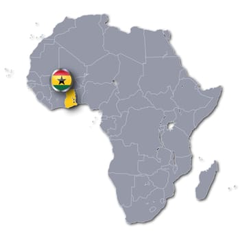 Map of Africa Ghana