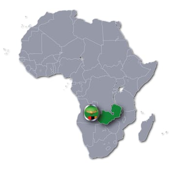 Map of Africa Zambia