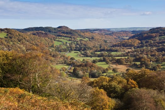 The A5 road snaking through North Wales