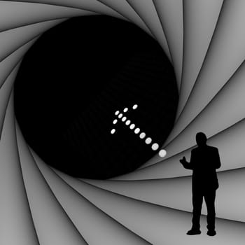 Business person talk on direction for adv or others purpose use