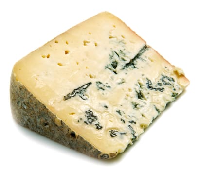 blue cheese isolated on white background