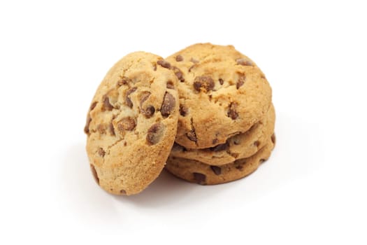 cookies,biscuit with chocolate on a white background
