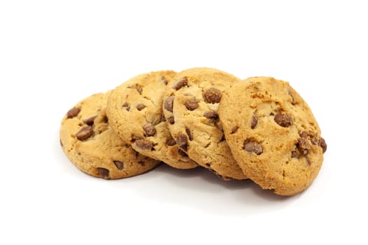 cookies,biscuit with chocolate on a white background