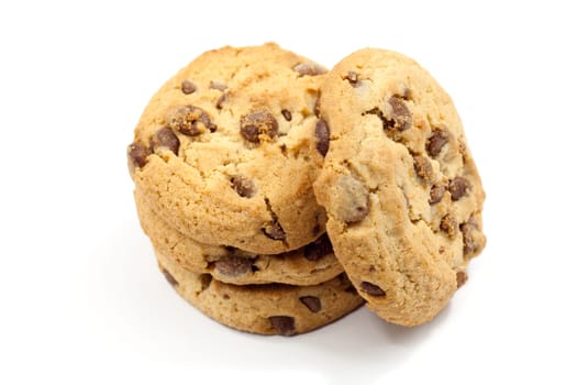 cookies,biscuit with chocolate on a white background