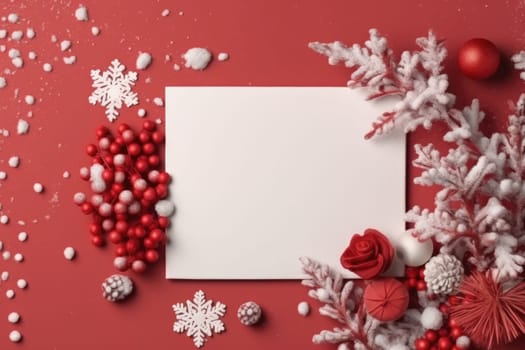 Christmas greeting card. Christmas or new year Background. Generative AI.