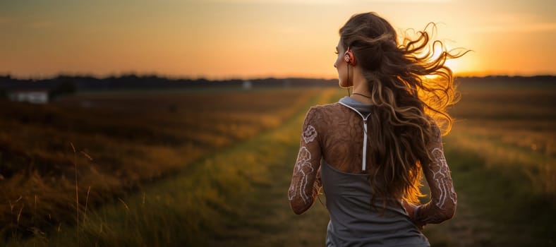 Healthy Asian woman is jogging outdoor. Fitness girl running. Female exercising at outdoor park..