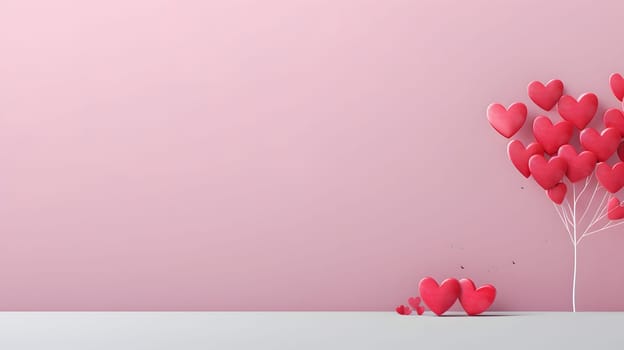 minimalistic valentines day background. Neural network generated image. Not based on any actual scene or pattern.
