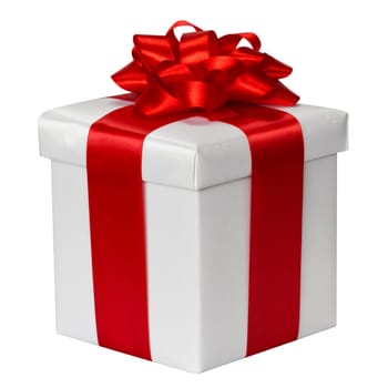 white gift box isolated