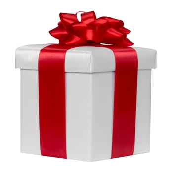 white gift box isolated