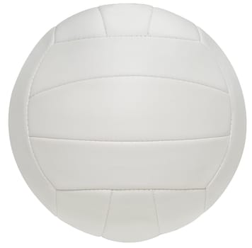 Close up of a volleyball on a white background.