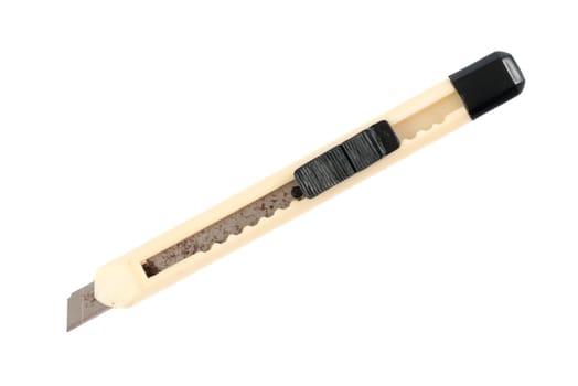 Carpet knife against white background