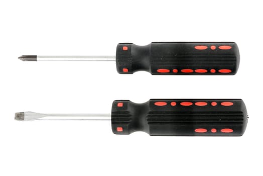 Screwdriver in front of white background