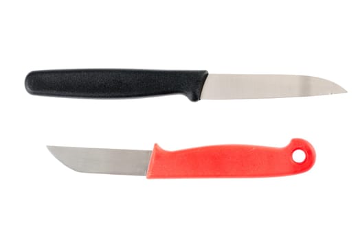 Kitchen knife against white background