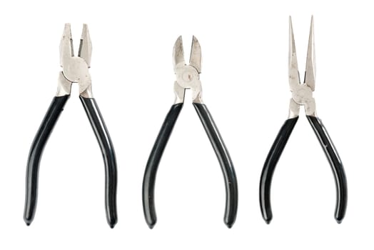 Pliers in front of white background