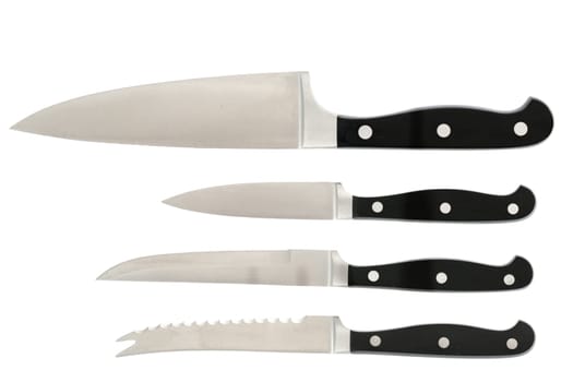 Kitchen knife against white background