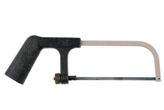 Iron saw against white background