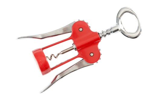 Corkscrew against white background