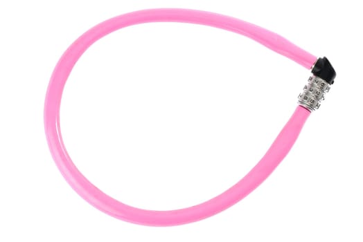 Bicycle lock against white background