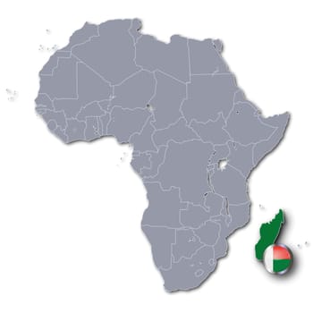 Africa map Madagascar