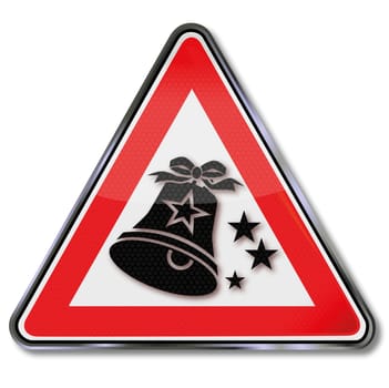 Sign Christmas and Bell