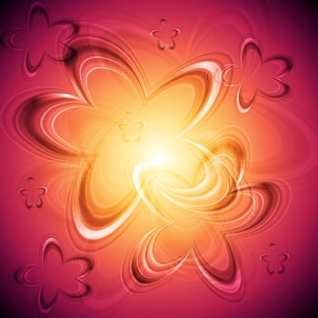 Abstract colourful background with floral design. Vector eps 10
