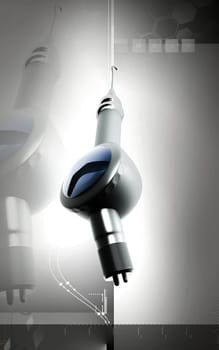 Digital illustration of Micro motor dental polisher in colour background