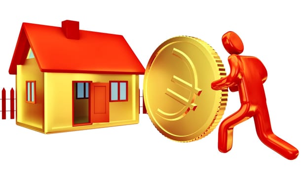 Person invest euro in his future house
