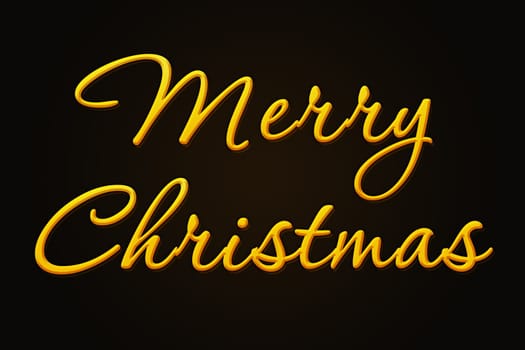 A golden Merry Christmas as a kind of golden illustration to use for web and presentations